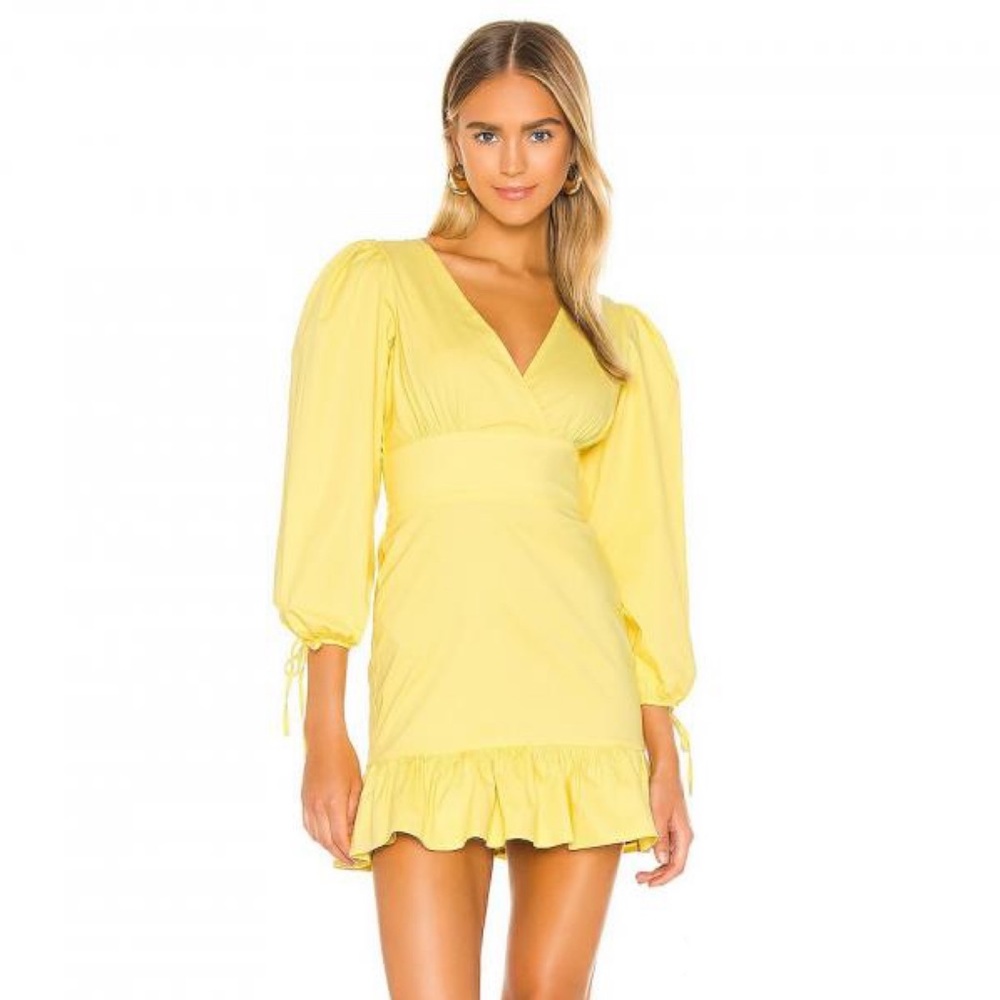Majorelle Yellow Heidi Cocktail Mini Dress Size Medium